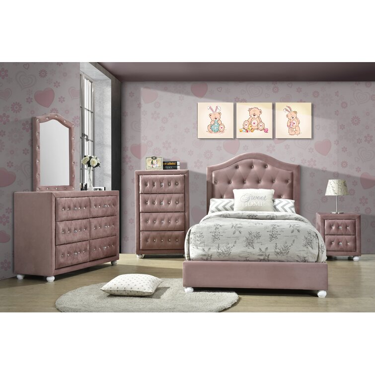 Bed set online pink